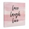 Stupell Industries Pink Love Laugh Live Phrase Canvas Wall Art